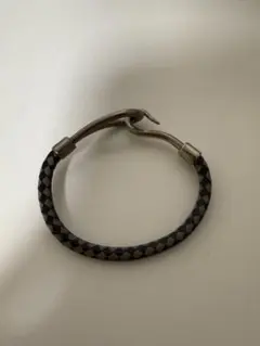 HERMES エルメス ジャンボブレスレット 編み込み レザー