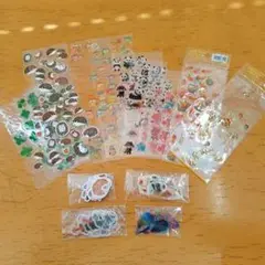 カラフルな動物・花シールセット