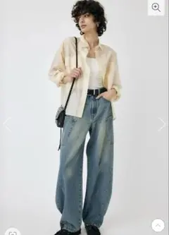 MOUSSY NARROWED HEM コクーンストレート 0サイズ