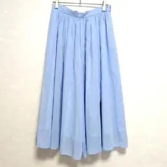 【トゥモローランド】 ガウチョパンツ・34・ライトブルーコットン100%