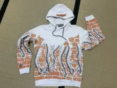 オクトパス　パーカー　白　メンズMサイズ