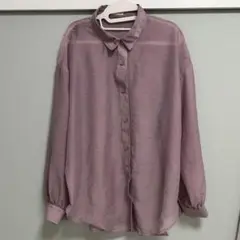 ハニーズ シアーシャツ ピンク 薄紫