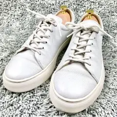 Theory セオリー レザースニーカー シボ加工 ホワイト 革