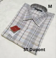 エステーデュポン　半袖シャツ　M〜Lサイズ　チェック　S.T. Dupont