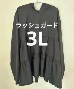 フード付きラッシュガード 3Lティアード