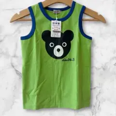 ＜新品　タグ付き＞ダブルビー　120 タンクトップ　グリーン　くま