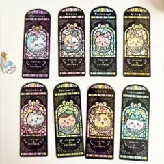 ちいかわの魔法シリーズのブックマーク ローズウィンドウの透き通ったカード8枚