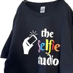 ギルダン the selfie スタジオ Tシャツ L ブラック 黒 古着