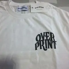 over print Tシャツ 白 Lサイズ タグ付き新品・未使用