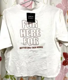 SURVEY PLUS+ プリント半袖Tシャツ L ホワイト　3L 新品