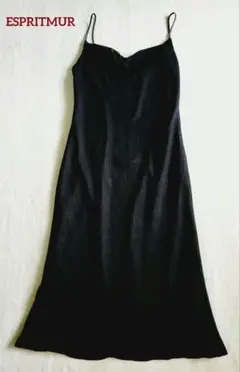 ESPRITMUR 黒 レース キャミワンピース M