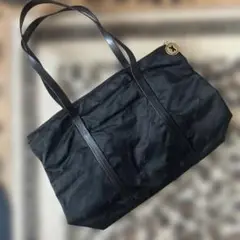 ブラックナイロンマザーズショルダーバッグ