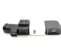 USB電源アダプタ USBコンセント USB充電器 各種4個