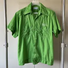 70s HILTON ヒルトン ボーリングシャツ USA製 コットンポリ