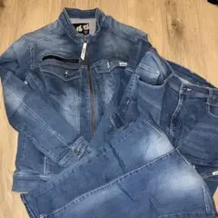 GENBA デニム作業着 LLサイズ　上下セット