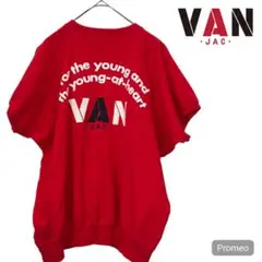 Van jac背面アーチロゴ　半袖スウェットトレーナー　当時物　Mサイズ