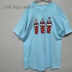 ザ・ユーヒーズ　Tシャツ　小宮山雄飛　ホフディラン 水色　POP デザイン