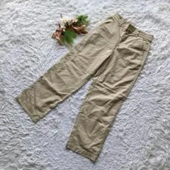 【ベイフロー】 (3/L) ワイドパンツ リネン混 ドローストリング 薄手