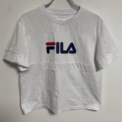 FILA フィラ メッシュ切り替え クロップドTシャツ S