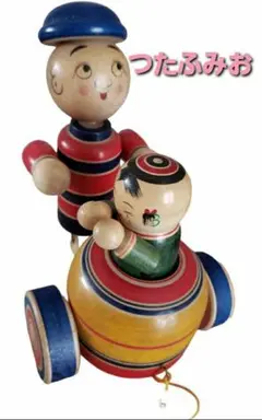 可愛い木工玩具 乳母車 つたふみお