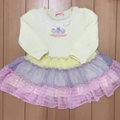 フリルスカート付き長袖トップス 100cm
