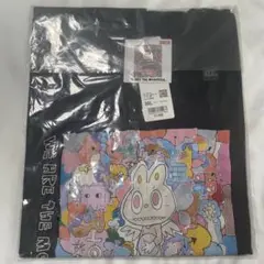 ユニクロ ポップマート UT ザ・モンスターズ ラブブ Tシャツ 黒 3XL