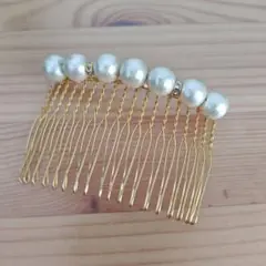 ゴールド パール ヘアコーム 1個