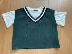 ベスト付きTシャツ