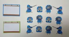 剣道★色紙・寄せ書き用シール12枚セット★卒業　引退　卒団　アルバム