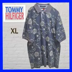 希少✨TOMMY HILFIGER 花柄ポロシャツ ビッグシルエットメンズXL