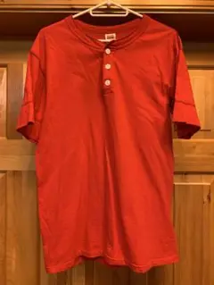 STANDARD CALIFORNIA ヘンリーネックレッド Tシャツ L