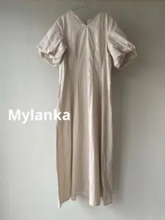 mylanka ミランカ ボリュームスリーブ ロングワンピース オフホワイト M