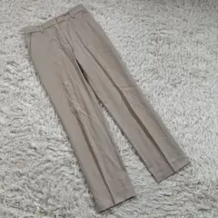 PLST プラステ (XS) リネン 総柄 スラックス チノパン