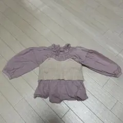 petit main ビスチェ付ブラウス　90cm