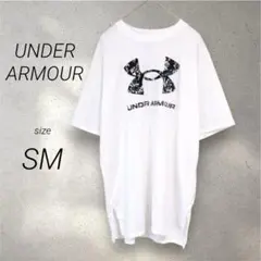 アンダーアーマー（SM）160/80A 半袖Tシャツ ホワイト ロゴ花柄プリント