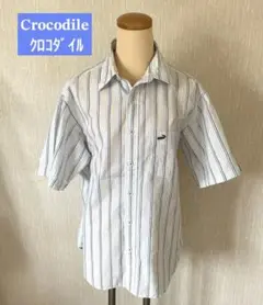 kurokodairu(クロコダイル)ストライプ 半袖シャツ Mサイズ