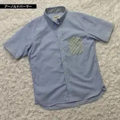 アーノルドパーマー　半袖シャツ　刺繍ロゴ　メンズ　美品　ボタンダウン