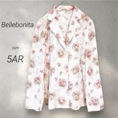 美品❣️ベルボニータ Bellebonita（5AR）花柄長袖シャツ 総柄 日本製