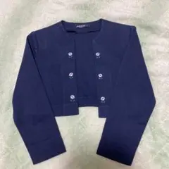 ファミリア 120 ボレロ ジャケット レア 希少 アンサンブル 紺 ネイビー