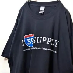 ギルダン アイ39サプライ ロゴ Tシャツ ブラック 黒 XL 古着