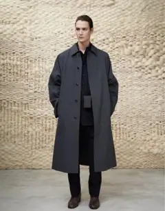 ステンカラーコート　LEMAIRE Black Crombie Coat 2025年最新】LEMAIRE メンズ ステンカラーコートの人気アイテム