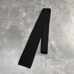 vintage basic design black knit necktie