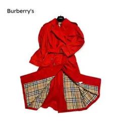Burberry's トレンチコート ビビットカラー レッド ノバチェック M