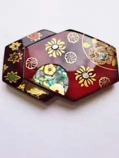 芝山細工　帯留　アンティーク　彩色◯牙　天然素材　和装小物　螺鈿 Yahoo!オークション - 帯留 芝山細工 紫陽花 アジサイ 菊