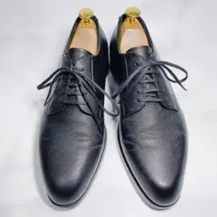 極美品 ZARA モックトゥ ドレスシューズ （27.5㌢） トラックソール 黒 美品 ZARA ザラ モックトゥ厚底チャンキーヒールレザーシューズ