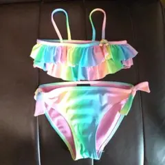 H&M★虹色フリルビキニ★4-6Y★110cm〜120cm