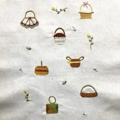 『カゴバッグ』刺繍　樋口愉美子さん、青木和子さんお好きな方にも