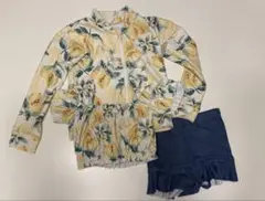 OCEAN＆GROUND セパレート水着 ラッシュガード付き　90㎝と100㎝