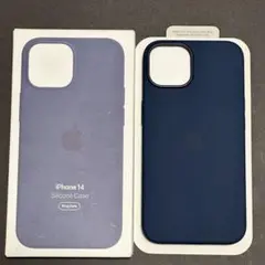 iPhone14 13 ストームブルー　ネイビー　シリコーン 純正　Apple