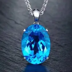 【N028】ネックレス レディース メンズ ブルー 青 アクセサリー